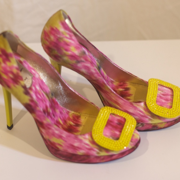 Roger Vivier Black Satin Limelight Buckle Embellished  Roger Vivier  Donna Limelight Satin Platform